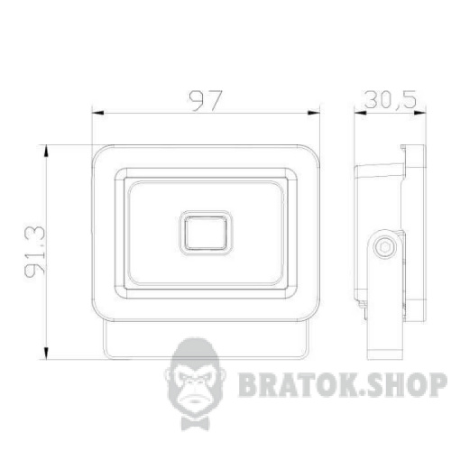 Прожектор світлодіодний LED 10W 6400K IP65 Horoz Electric ASLAN (068-010-0010-010) у Сумах