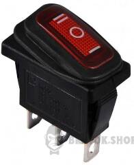 KCD3-103W R/B Переключатель 1 клав. опрокидывающийся (красный)