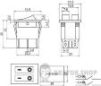 Переключатель клавишный e.switch.key.02, 6 pin, двойной, с индикацией s2040002 в Киеве