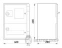 Корпус удароміцний з АБС-пластика e.plbox.400.600.200.3f.20m.tr, 400х600х200мм, IP65 з прозорими дверцятами,  панеллю під 3 - фазний лічильник та 20 модулів CP5214 у Києві