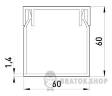 Короб пластиковий e.trunking.stand.60.60, 60х60мм, 2м в Сумах