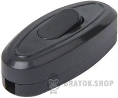 Перемикач світла e.switch wires.6A.black, 6А, чорний