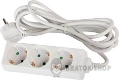 Подовжувач e.es.3.1.5.z.b 3 гнізда, 1.5м, з з/к, baby protect