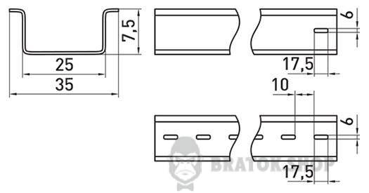DIN-рейка e.din.stand.rail.101, 25 см у Сумах