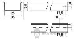 DIN-рейка e.din.stand.rail.101, 25 см
