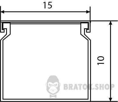 Кабель канал пластиковый 15x10/2000 АСКО-УКРЕМ A0070010001 в Сумах