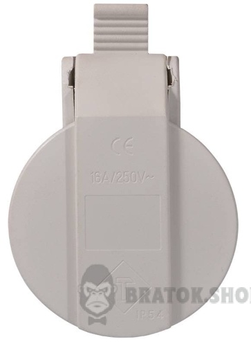 Розетка-гнездо силовая переносная ГВ 16А/2 220V 2Р+РЕ (212) АСКО-Укрем A0080030009 белый