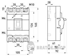 Силовий автоматичний вимикач e.industrial.ukm.250S.225, 3р, 225А