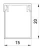 Короб пластиковий перфорований e.trunking.perf.stand.15.20, 15х20мм, 2м в Сумах