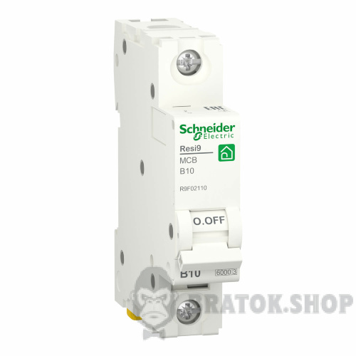 Автоматический выключатель 1P 10A B 6кА Schneider Electric Resi9 (R9F02110)