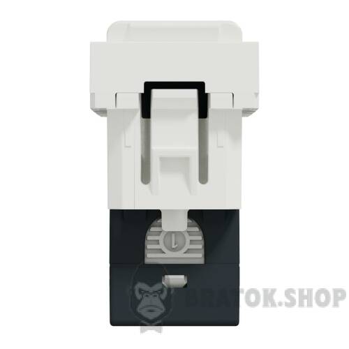 Розетка комп'ютерна RJ45, одинарна категорія 6 STP, 1 модуль білий NU341618 у Києві