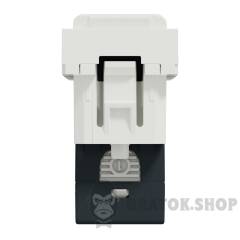 Розетка комп'ютерна RJ45, одинарна категорія 6 STP, 1 модуль білий