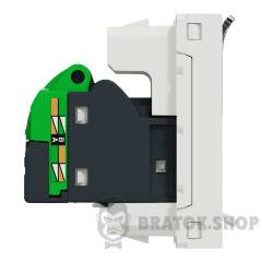 Розетка комп'ютерна RJ45, одинарна категорія 6 STP, 1 модуль білий