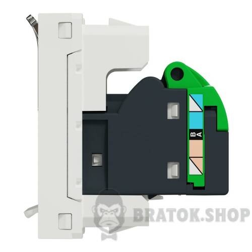 Розетка комп'ютерна RJ45, одинарна категорія 6 STP, 1 модуль білий NU341618 у Києві