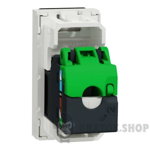 Розетка комп'ютерна RJ45, одинарна категорія 6 STP, 1 модуль білий NU341618 у Києві