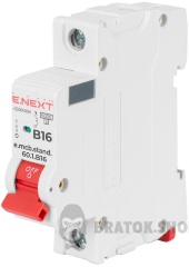 Модульний автоматичний вимикач e.mcb.stand.60.1.B16, 1р, 16А, B, 6кА