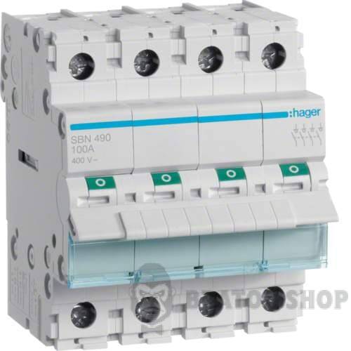 Рубильник 4p 100A I-О ручной выключатель погрузки HAGER SBN490 в Сумах