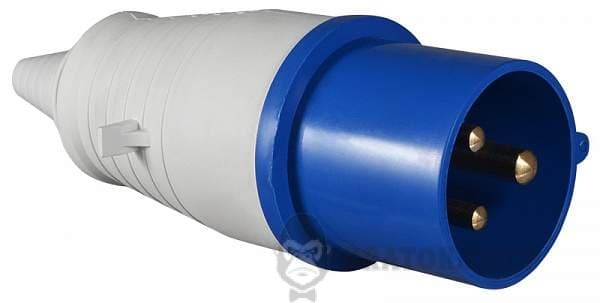 Вилка силовая переносная ВП 16A/3 220V 2P+PE (013) АСКО-Укрем A0080010001 синий в Сумах
