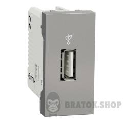 USB-коннектор 1 модуль алюміній