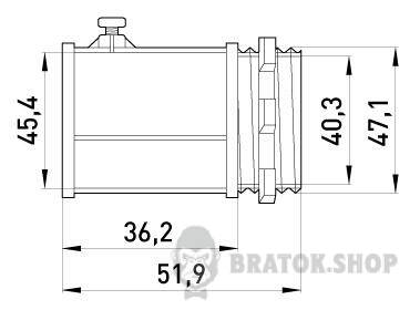Ввід металевий e.industrial.pipe.dir.screw.1-1/2", гвинтовий i0460005 у Києві