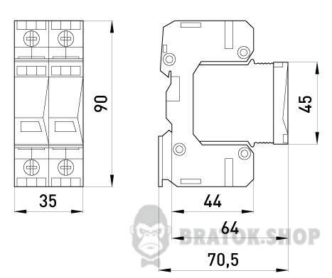ПЗИП e.PO I 1+1 e 280V/7kA класс I+II+III, 1 полюс + N-PE, моноблок 81.204/05 в Киеве