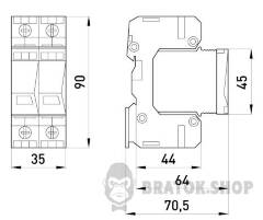 ПЗІП e.PO I 1+1 e 280V/7kA клас I+II+III, 1 полюс + N-PE, моноблок