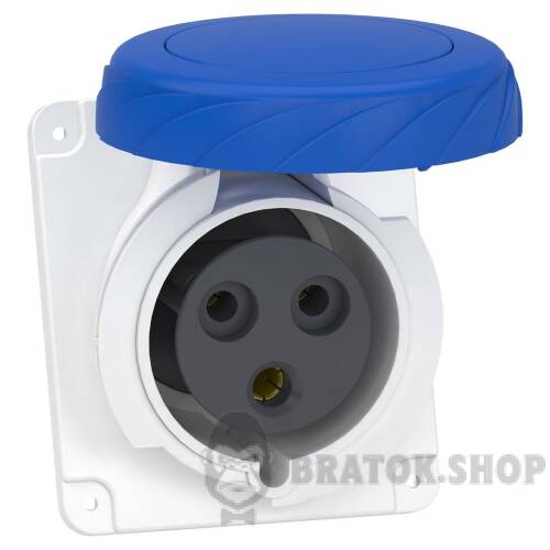 Розетка PratiKa, кутова, 32A, 2P + E, 200-250 B AC, з'єднання гвинтами, панельна PKF32F723 у Києві