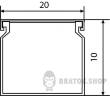 Кабель канал пластиковый 20x10/2000 АСКО-УКРЕМ A0070010003 в Сумах