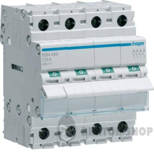 Рубильник 4p 125A I-О ручной выключатель погрузки HAGER SBN499 в Сумах