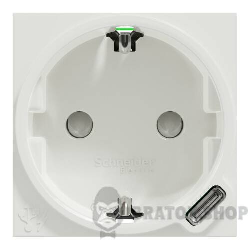 Силова розетка та USB Unica New тип С 10,5 Вт, 2 модулі, біла NU301718 в Киеве