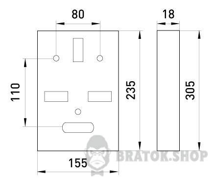 Панель e.panel.stand.f.1 для установки однофазного счетчика s030001 в Киеве