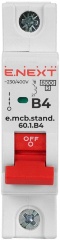 Модульний автоматичний вимикач e.mcb.stand.60.1.B4, 1р, 4А, B, 6кА