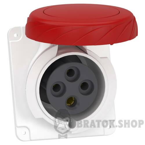 Розетка PratiKa, кутова, 32A, 3P + E, 380-415 B AC, з'єднання гвинтами, панельна PKF32F734 у Києві