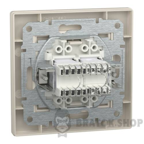 РОЗЕТКА КОМП'ЮТЕРНА RJ45 КАТ. 5Е І ТЕЛЕФОННА РОЗЕТКА RJ12 КРЕМ ASFORA EPH4900123