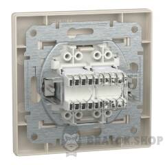 РОЗЕТКА КОМП'ЮТЕРНА RJ45 КАТ. 5Е І ТЕЛЕФОННА РОЗЕТКА RJ12 КРЕМ ASFORA
