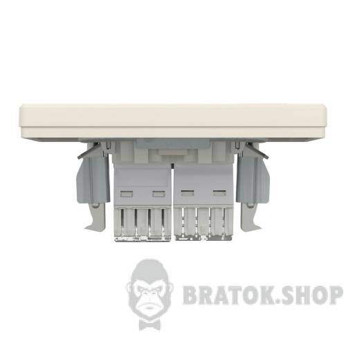 РОЗЕТКА КОМП'ЮТЕРНА RJ45 КАТ. 5Е І ТЕЛЕФОННА РОЗЕТКА RJ12 КРЕМ ASFORA EPH4900123