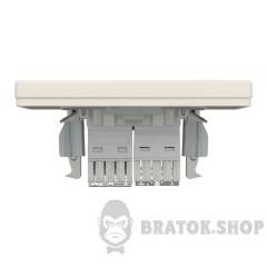 РОЗЕТКА КОМП'ЮТЕРНА RJ45 КАТ. 5Е І ТЕЛЕФОННА РОЗЕТКА RJ12 КРЕМ ASFORA