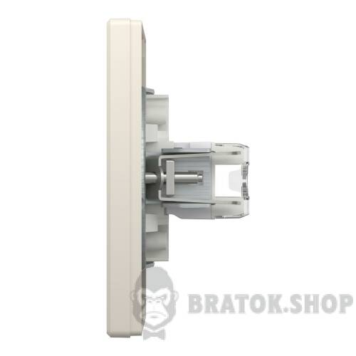 РОЗЕТКА КОМП'ЮТЕРНА RJ45 КАТ. 5Е І ТЕЛЕФОННА РОЗЕТКА RJ12 КРЕМ ASFORA EPH4900123
