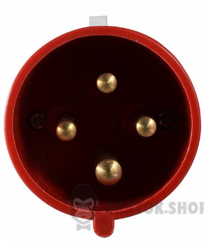 Вилка силовая переносная ВП 16A/4 400V 3P+PE (014) АСКО-Укрем A0080010002 красный