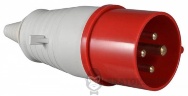 Вилка силовая переносная ВП 16A/4 400V 3P+PE (014) АСКО-Укрем A0080010002 красный