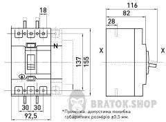 Силовий автоматичний вимикач e.industrial.ukm.125Re.125 з електронним розчіплювачем, 3р, 125А