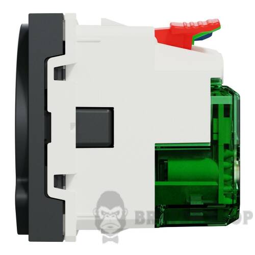 Unica New Силова розетка та USB тип С 10,5 Вт, 2 модулі, антрацит NU301754 в Киеве