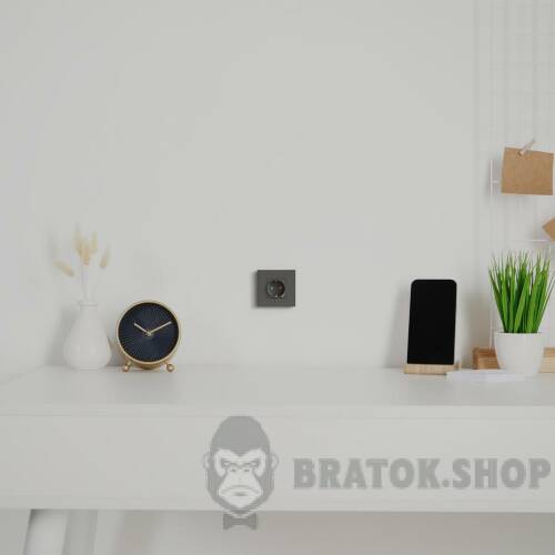 Unica New Силова розетка та USB тип С 10,5 Вт, 2 модулі, антрацит NU301754 в Киеве