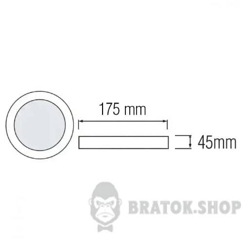 Светильник накладной 24W 6500K круглый Horoz Electric CARLA-24 016-058-0024-010 в Киеве