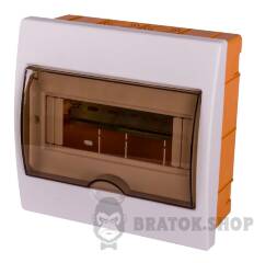 Корпус пластиковий 8-модульний e.plbox.stand.w.08k, вбудований