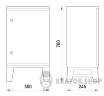 Корпус удароміцний з АБС-пластика e.plbox.nap.500.700.245.3f.16m.8m.,blank, 500х700х245мм, IP65, з  панеллю під 3 - фазний лічильник та 16 модулів та 8 розеток CP5502 у Києві