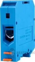 Клемна колодка набірна на DIN-рейку e.tc.din.pro.50.blue, синя, з кришкою