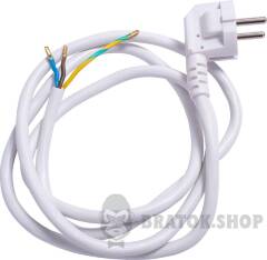 Шнур с вилкой e.wire.plug.white.0,75, 3х0,75, 1,2м, белый