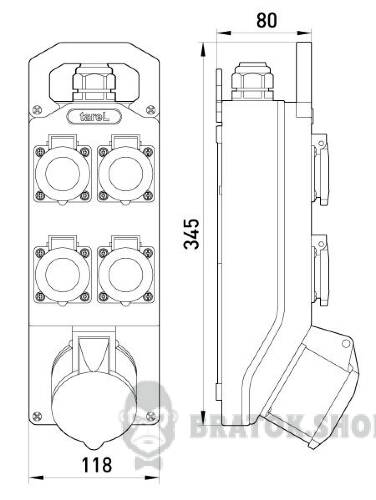 Монтажный набор 32А 3Р+Z 400V 4x16 2P+Z 250V 394 в Киеве