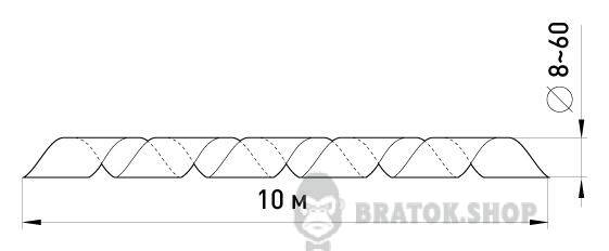 Спіральна обв'язка e.spiral.stand.10.black, 8-60 мм, 10м, чорна s2038013 у Києві